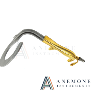 C Circular Breast Retractor With Fiber Optics Light Guide, 17.5cm