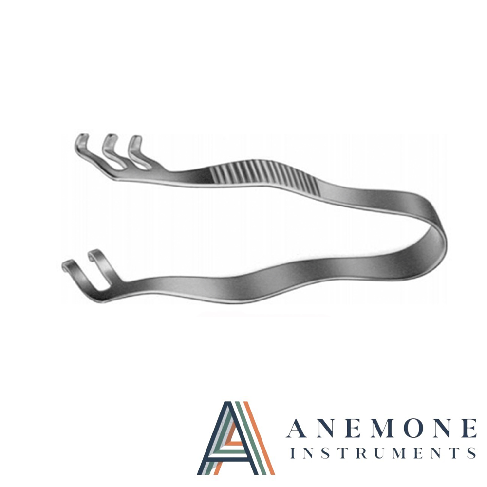 Finsen Retractor 5cm 2×3 Prongs