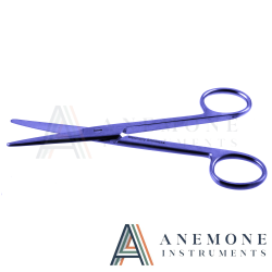 Mayo Operating Scissors, Straight, Titanium-BlueLine