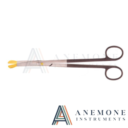 Solz Gold Tip Scissor 20cm Curved Strong Bevel On Shank
